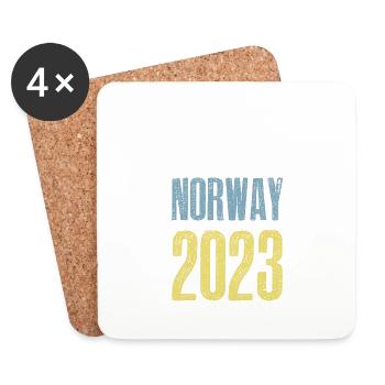 Norway 2023 Krone - Untersetzer (4er-Set) - Weiß - Vorne