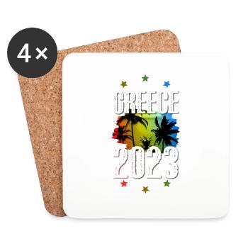 Greece 2023 - Coasters (set of 4) - white - Front
