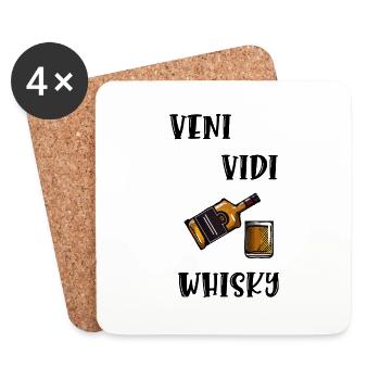 Veni Vidi Whisky - Untersetzer (4er-Set) - Weiß - Vorne