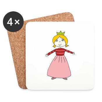 Petite princesse - Dessous de verre (lot de 4) - blanc - Devant
