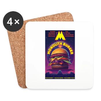 Monolith Burger - Coasters (set of 4) - white - Front