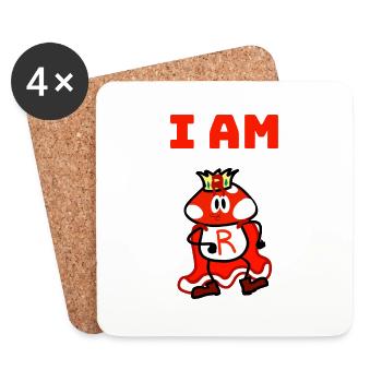 I am R! - Coasters (set of 4) - white - Front