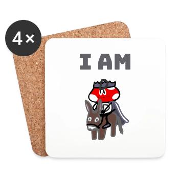 I AM D - Untersetzer (4er-Set) - Weiß - Vorne