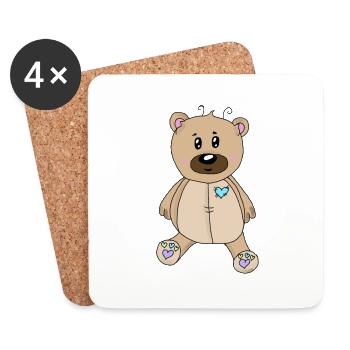 Teddy - Untersetzer (4er-Set) - Weiß - Vorne