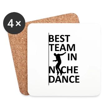 Danse Musique de danse - Dessous de verre (lot de 4) - blanc - Devant