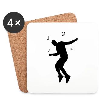 Danse Musique de danse - Dessous de verre (lot de 4) - blanc - Devant