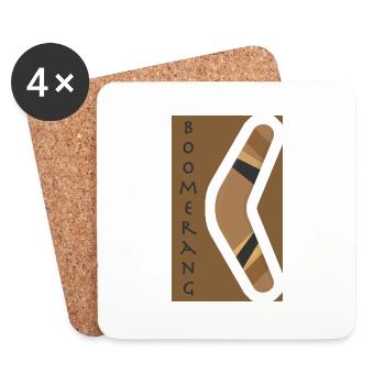 boomerang boomerang - Coasters (set of 4) - white - Front