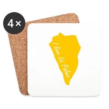 J’adore La Palma - Dessous de verre (lot de 4) - blanc - Devant