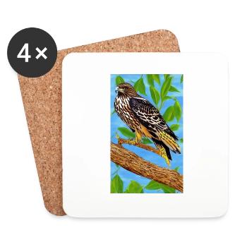 Aigle | Oiseaux | Liberté | Animaux - Dessous de verre (lot de 4) - blanc - Devant
