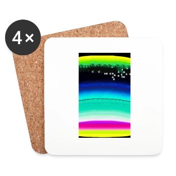 Colors | Colorful | Pattern | patterned | Gradient - Coasters (set of 4) - white - Front