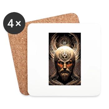 Mystisches Symbol | geheimnisvoll | Symbol - Untersetzer (4er-Set) - Weiß - Vorne