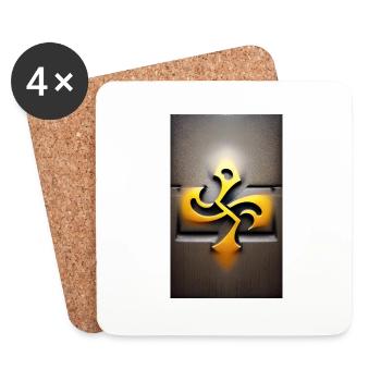 Mystisches Symbol | geheimnisvoll | Symbol - Untersetzer (4er-Set) - Weiß - Vorne