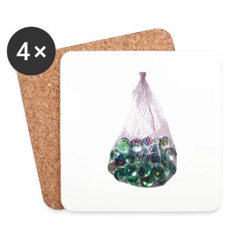 The bag of marbles - Coasters (set of 4) - white - Front