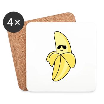 cool banana 01 - Untersetzer (4er-Set) - Weiß - Vorne