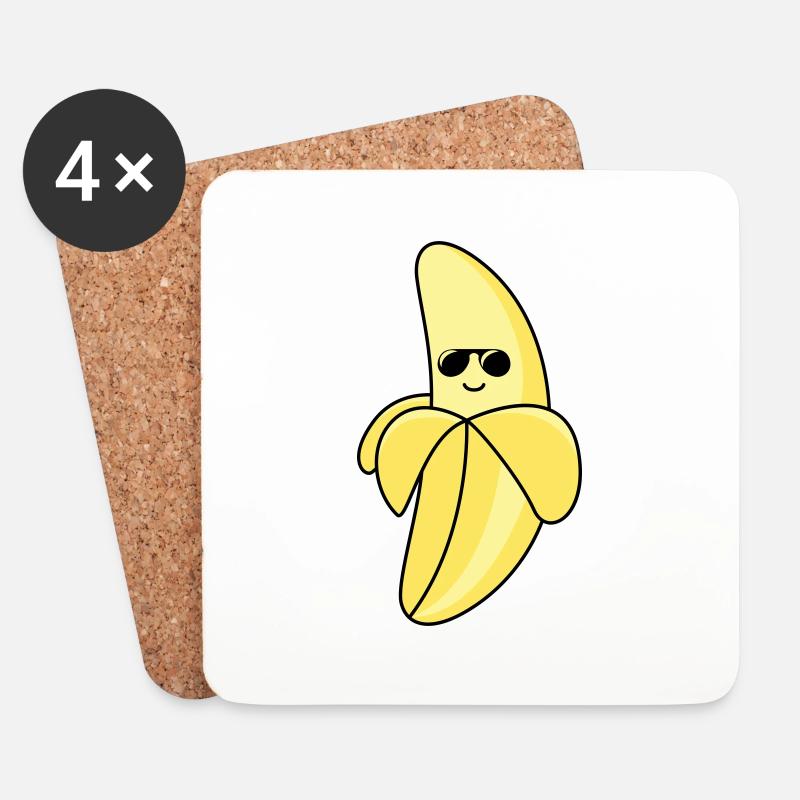 cool banana 01 - Untersetzer (4er-Set) - Weiß