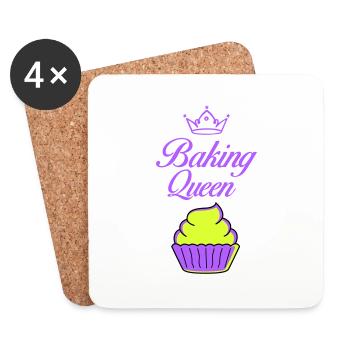baking queen - Untersetzer (4er-Set) - Weiß - Vorne