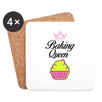 baking queen - Untersetzer (4er-Set) - Weiß - Vorne