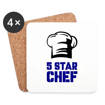 5 Star Chef - Coasters (set of 4) - white - Front