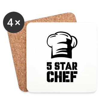 5 Star Chef - Coasters (set of 4) - white - Front
