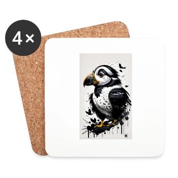 Mignon bébé pingouin - Dessous de verre (lot de 4) - blanc - Devant