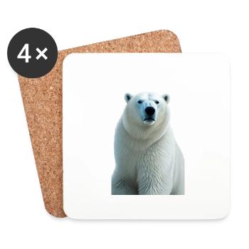 Majesté polaire - Dessous de verre (lot de 4) - blanc - Devant