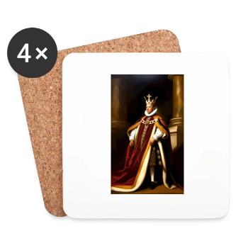 Barack Obama als barocker Monarch - Untersetzer (4er-Set) - Weiß - Vorne