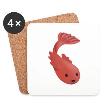 goldfish - Coasters (set of 4) - white - Front