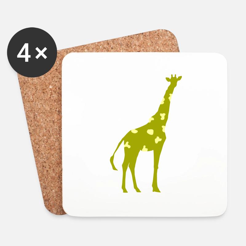 Giraffe - Untersetzer (4er-Set) - Weiß