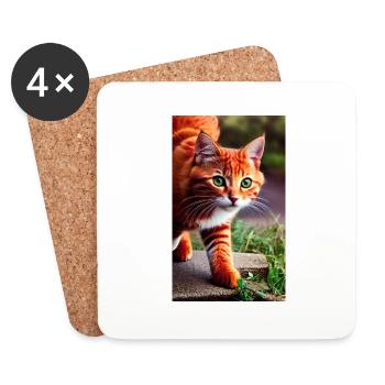 Kitty - Untersetzer (4er-Set) - Weiß - Vorne