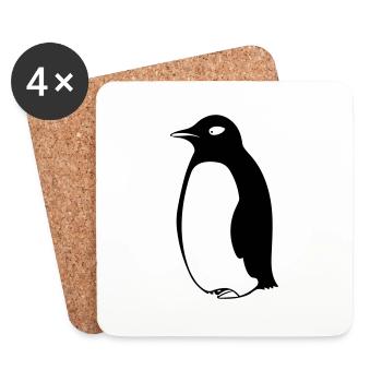 Pinguin - Untersetzer (4er-Set) - Weiß - Vorne