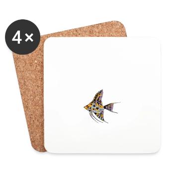 This is My Human Costume I m Really a Angelfish - Dessous de verre (lot de 4) - blanc - Devant
