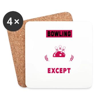 Bowling-Mama wie eine normale Mutter, außer Mama - Untersetzer (4er-Set) - Weiß - Vorne