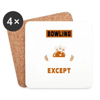 Bowling-Mama wie eine normale Mutter, außer Mama - Untersetzer (4er-Set) - Weiß - Vorne