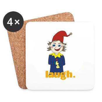 Kasper Laugh - Coasters (set of 4) - white - Front
