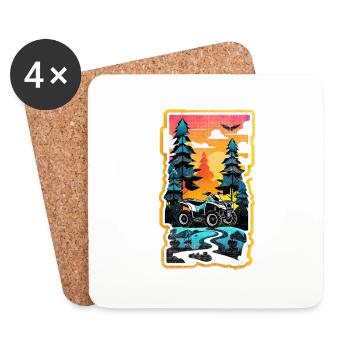 Quad & Off-Road - Coasters (set of 4) - white - Front