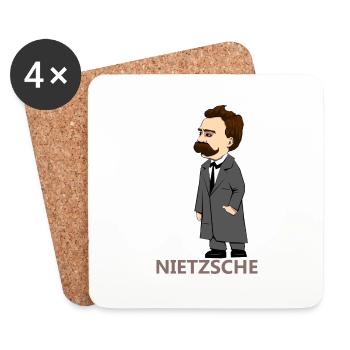 Nietzsche - Dessous de verre (lot de 4) - blanc - Devant