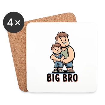 GROSSER BRO - Untersetzer (4er-Set) - Weiß - Vorne