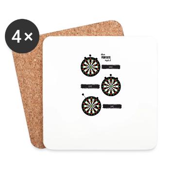 9 Darter - Darts - Der Sport der letzten Jahre! - Untersetzer (4er-Set) - Weiß - Vorne