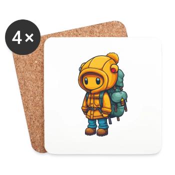 Hikers, not only for children - Coasters (set of 4) - white - Front