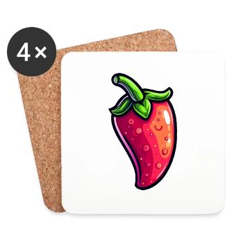 Chili - Untersetzer (4er-Set) - Weiß - Vorne