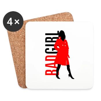 Bad Girl - Untersetzer (4er-Set) - Weiß - Vorne