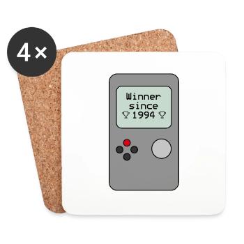 Winner since 1994 - retro Design - Untersetzer (4er-Set) - Weiß - Vorne