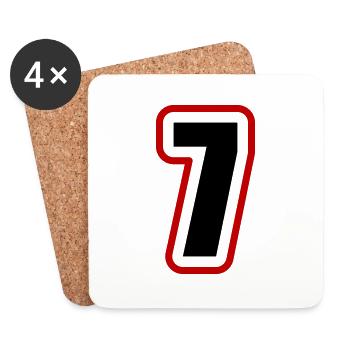 7 Number College - Coasters (set of 4) - white - Front