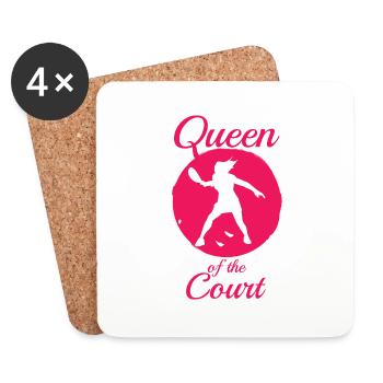 Padel Paddle Racket Tennis Sport I Gift - Coasters (set of 4) - white - Front