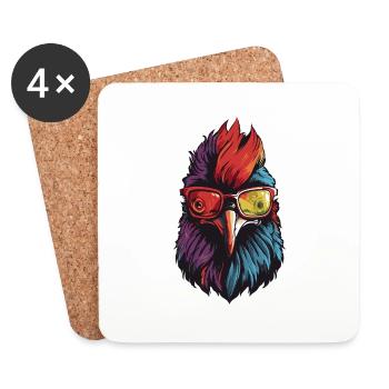 Head Cool - Coasters (set of 4) - white - Front