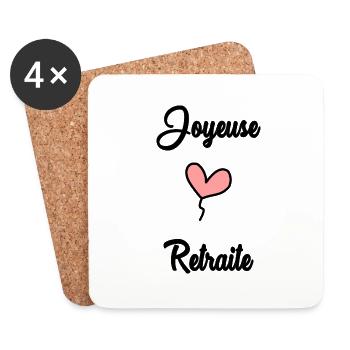 RETIREMENT. RETIREMENT. RETIRED - Coasters (set of 4) - white - Front