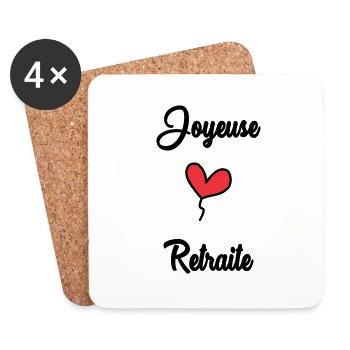 RETIREMENT. RETIREMENT. RETIRED. SENIOR. GRANNY. GRANDPA - Coasters (set of 4) - white - Front