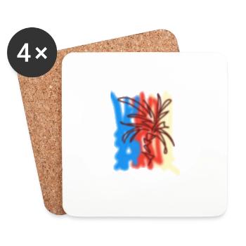 La Californie s’est estompée. Pour votre culture pop - Dessous de verre (lot de 4) - blanc - Devant