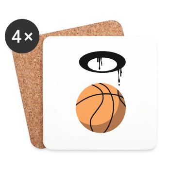 Basketball 5 0 02 - Untersetzer (4er-Set) - Weiß - Vorne