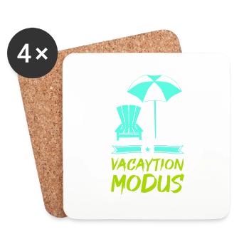 vacation modus - Untersetzer (4er-Set) - Weiß - Vorne